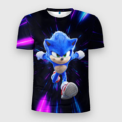 Футболка спортивная мужская Sonic running, цвет: 3D-принт
