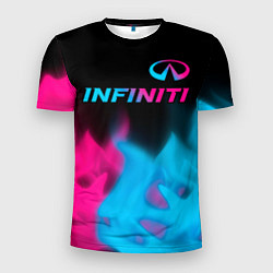 Мужская спорт-футболка Infiniti - neon gradient: символ сверху