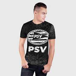 Футболка спортивная мужская PSV с потертостями на темном фоне, цвет: 3D-принт — фото 2