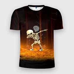 Футболка спортивная мужская Skeletons dab - dark forest, цвет: 3D-принт