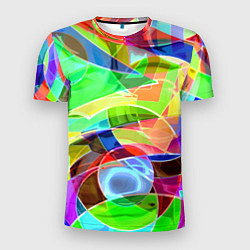 Футболка спортивная мужская Цветная геометрическая композиция - лето, цвет: 3D-принт