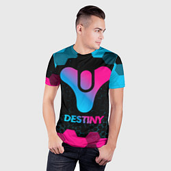 Футболка спортивная мужская Destiny - neon gradient, цвет: 3D-принт — фото 2