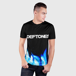 Футболка спортивная мужская Deftones blue fire, цвет: 3D-принт — фото 2