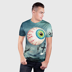 Футболка спортивная мужская Глаз - хэллоуин, цвет: 3D-принт — фото 2