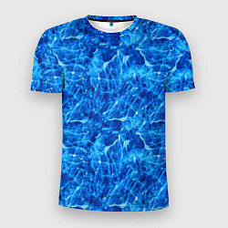 Футболка спортивная мужская Синий лёд - текстура, цвет: 3D-принт
