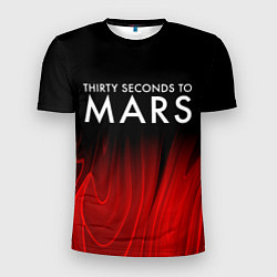 Футболка спортивная мужская Thirty Seconds to Mars red plasma, цвет: 3D-принт