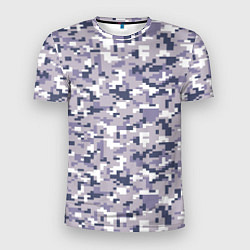 Мужская спорт-футболка Камуфляж ACUpat серый пиксель