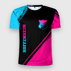 Футболка спортивная мужская Hoffenheim - neon gradient: надпись, символ, цвет: 3D-принт