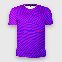 Футболка спортивная мужская Фиолетовые линии, цвет: 3D-принт