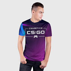 Футболка спортивная мужская Counter Strike gaming champion: рамка с лого и джо, цвет: 3D-принт — фото 2