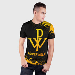Футболка спортивная мужская Powerwolf - gold gradient, цвет: 3D-принт — фото 2