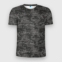 Мужская спорт-футболка Камуфляж AOR-2 серый пиксель