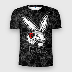Футболка спортивная мужская Playboy Skull - Rabbit 2023, цвет: 3D-принт