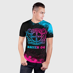 Футболка спортивная мужская Bayer 04 - neon gradient, цвет: 3D-принт — фото 2