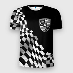 Футболка спортивная мужская Porsche racing flag, цвет: 3D-принт