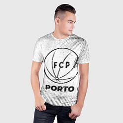 Футболка спортивная мужская Porto с потертостями на светлом фоне, цвет: 3D-принт — фото 2