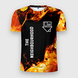 Футболка спортивная мужская The Neighbourhood и пылающий огонь, цвет: 3D-принт