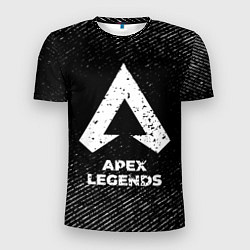 Футболка спортивная мужская Apex Legends с потертостями на темном фоне, цвет: 3D-принт