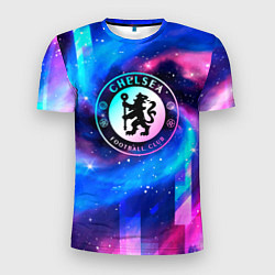 Футболка спортивная мужская Chelsea неоновый космос, цвет: 3D-принт