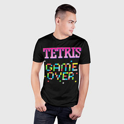 Футболка спортивная мужская Tetris - Game Over, цвет: 3D-принт — фото 2