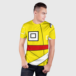Футболка спортивная мужская Белый квадрат, цвет: 3D-принт — фото 2
