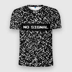 Футболка спортивная мужская Глитч - нет сигнала, цвет: 3D-принт