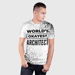 Футболка спортивная мужская Worlds okayest architect - white, цвет: 3D-принт — фото 2