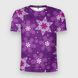 Футболка спортивная мужская Violet snow, цвет: 3D-принт