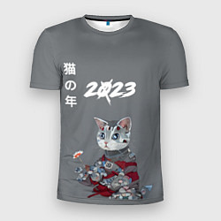 Футболка спортивная мужская Год Кота 2023 - Year of the Cat 2023, цвет: 3D-принт