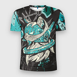 Футболка спортивная мужская Футуристический кот, цвет: 3D-принт
