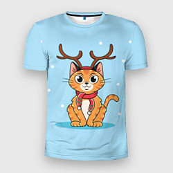 Футболка спортивная мужская Кот с рожками, цвет: 3D-принт