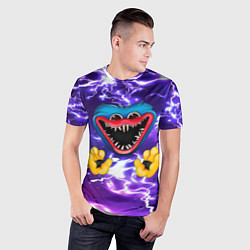 Футболка спортивная мужская Хагги Вагги и молнии, цвет: 3D-принт — фото 2