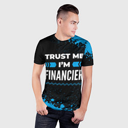 Футболка спортивная мужская Trust me Im financier dark, цвет: 3D-принт — фото 2