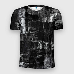 Футболка спортивная мужская Абстракт чёрного и белого, цвет: 3D-принт