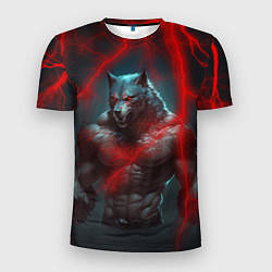 Футболка спортивная мужская Брутальный оборотень, цвет: 3D-принт