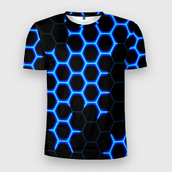 Футболка спортивная мужская Неоновая броня земля воздух, цвет: 3D-принт