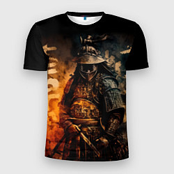 Футболка спортивная мужская Самурай в тумане, цвет: 3D-принт
