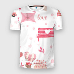 Футболка спортивная мужская Нежная любовь, цвет: 3D-принт