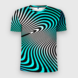 Футболка спортивная мужская Оптические волны психоделика, цвет: 3D-принт