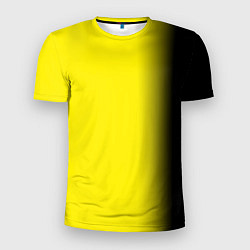 Футболка спортивная мужская И черный и желтый, цвет: 3D-принт