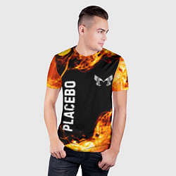 Футболка спортивная мужская Placebo и пылающий огонь, цвет: 3D-принт — фото 2