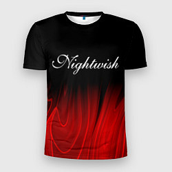 Мужская спорт-футболка Nightwish red plasma