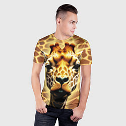 Футболка спортивная мужская Жирафа, цвет: 3D-принт — фото 2