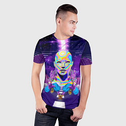 Футболка спортивная мужская Goddess with two Beerus - vaporwave, цвет: 3D-принт — фото 2