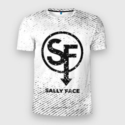 Футболка спортивная мужская Sally Face с потертостями на светлом фоне, цвет: 3D-принт