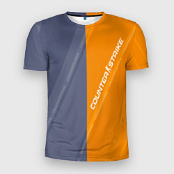 Мужская спорт-футболка Counter Strike 2 Blue Orange Pattern