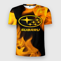 Футболка спортивная мужская Subaru - gold gradient, цвет: 3D-принт