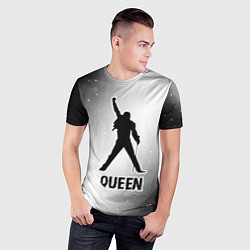Футболка спортивная мужская Queen glitch на светлом фоне, цвет: 3D-принт — фото 2