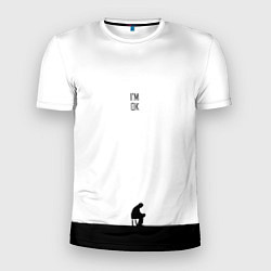 Футболка спортивная мужская AM I OK?, цвет: 3D-принт