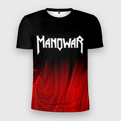 Футболка спортивная мужская Manowar red plasma, цвет: 3D-принт